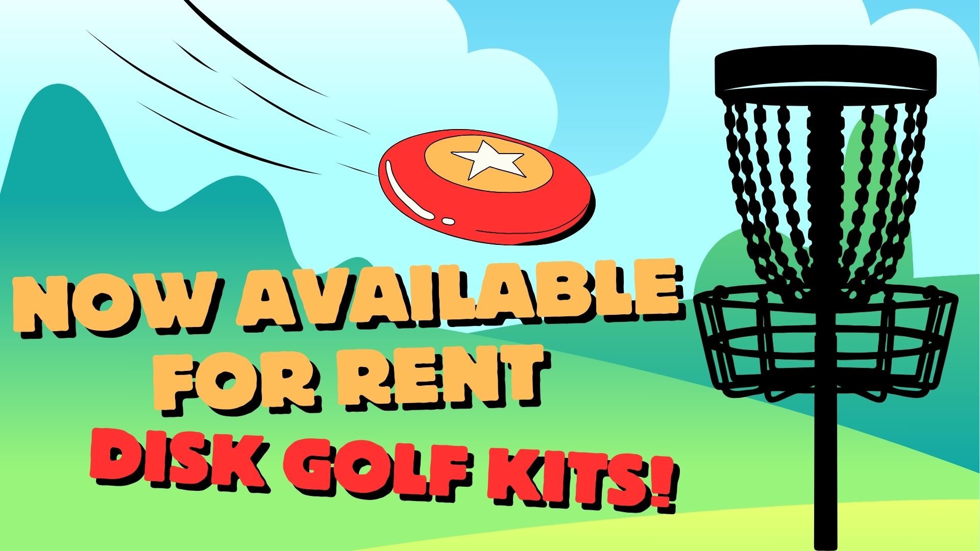 Now available for rent disk golf kits